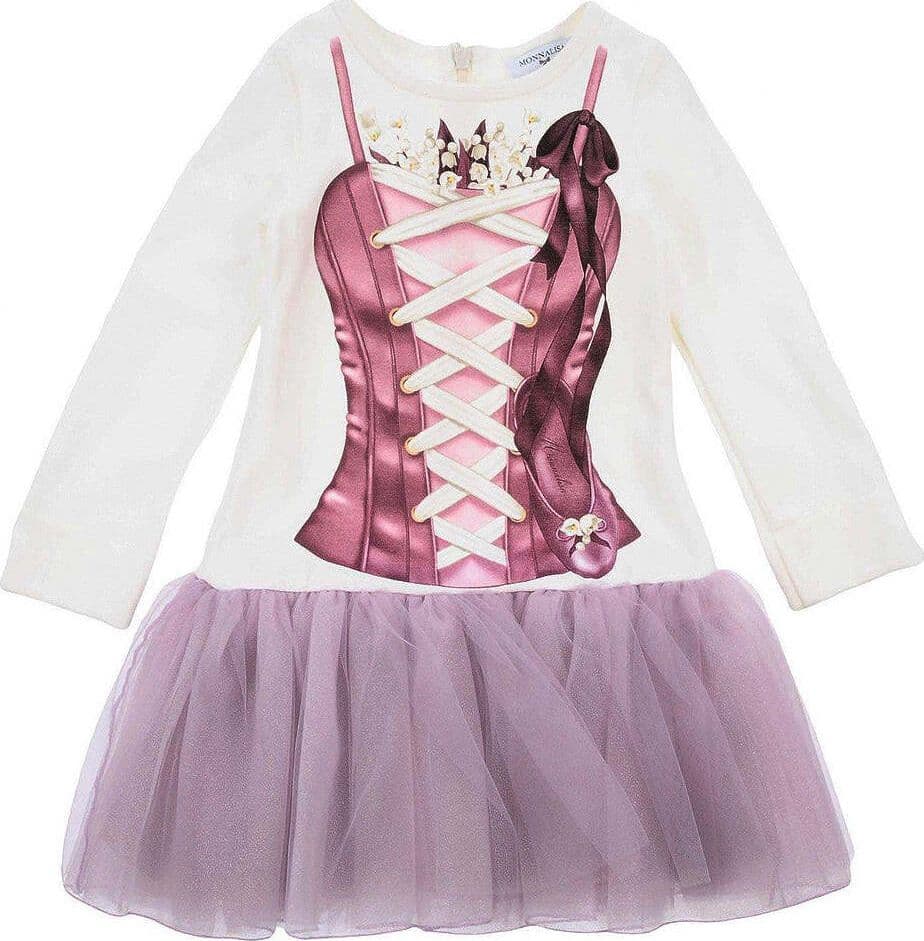 Abito Bambina Punto Milano Monnalisa con gonna in tulle Moda/Bambine e ragazze/Abbigliamento/Completi e coordinati/Completi due pezzi con gonna Scontolo.net - Potenza, Commerciovirtuoso.it