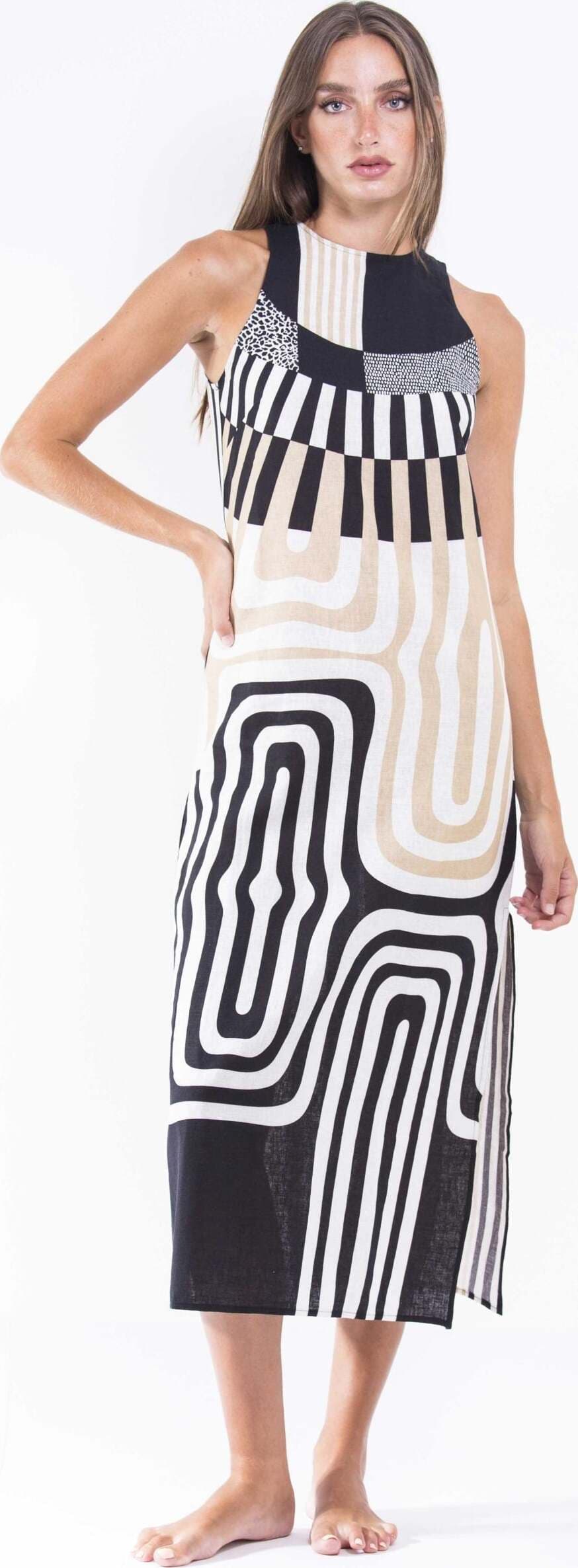 Abito-lino-sand-and-black