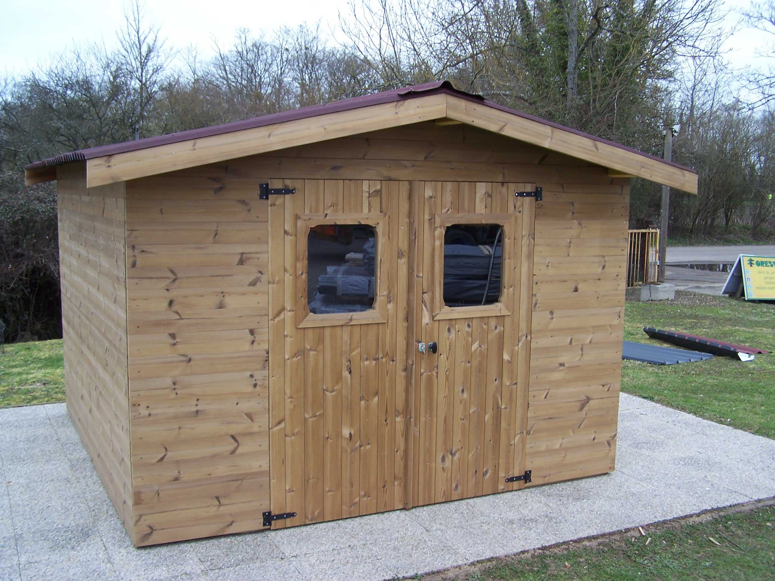 Casetta In Legno Termo-trattato Spessore 19mm Doppia Pendenza Senza Pavimento 316x240cm THE 3224.02 N Foresta