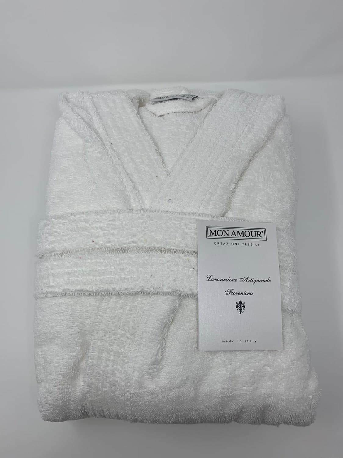 Accappatoio Mon Amour Tinta Unita Bianco 400 Gr.di Spugna Idrofila Moda/Uomo/Abbigliamento/Pigiami e abbigliamento da notte/Accappatoi Biancheria Arredo Home - Nola, Commerciovirtuoso.it