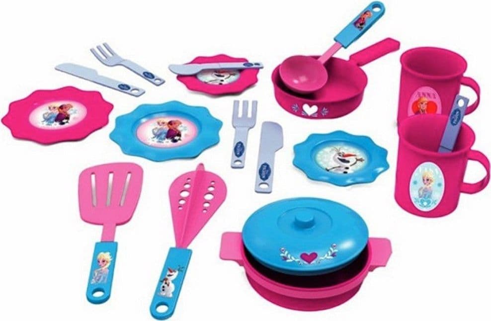 Accessori-Per-La-Cucina-Frozen-19-Pz-Elsa-Anna-Disney-Giocattoli-Bambine