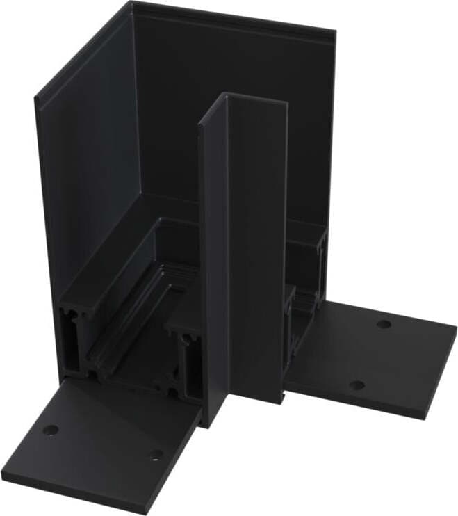 Accessorio-Binario-Con-Spessore-8Cm-Angolare-Moderno-Alluminio-Nero