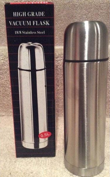 ACCIAIO INOX THERMOS viaggio Freddo Caldo Sport LIQUIDO borraccia termica 0.5 l