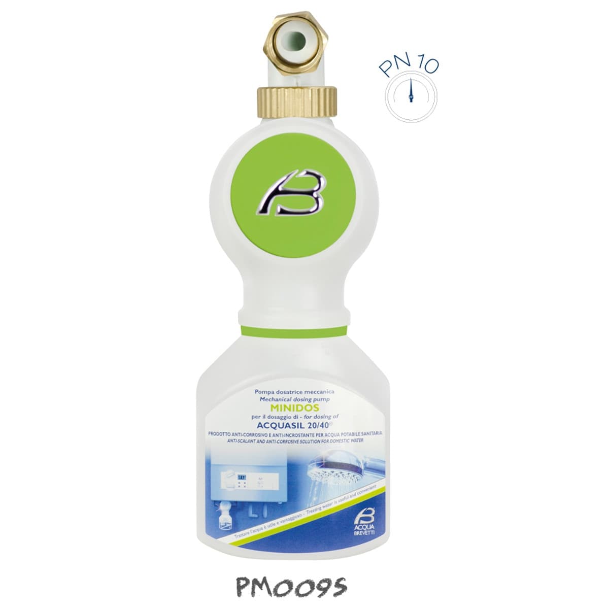 Acquabrevetti-Minidos-1/2F-PM009S-pompa-dosatrice-volumetrica-meccanica-per-il-dosaggio-di-AcquaSIL-20/40
