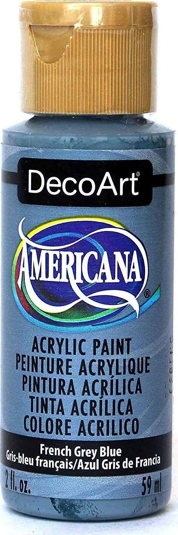 Acrilico-Americana-dipingere-2-Once-Francese-Grigio-Blu-Opaco-/