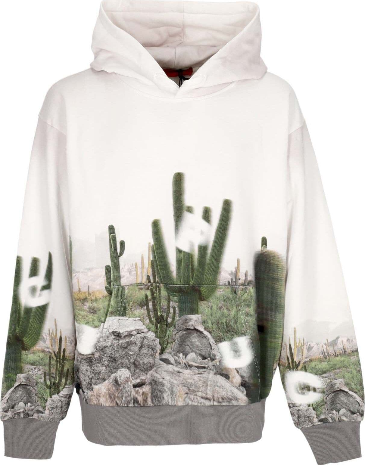 ACUPUNCTURE-Felpa-Leggera-Cappuccio-Uomo-Cactus-Hoodie-Brown-da-uomo