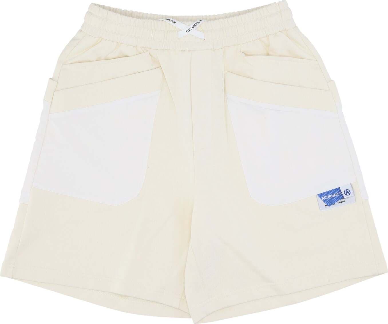ACUPUNCTURE-Pantalone-Corto-Tuta-Uomo-Label-Shorts-Cream-da-uomo