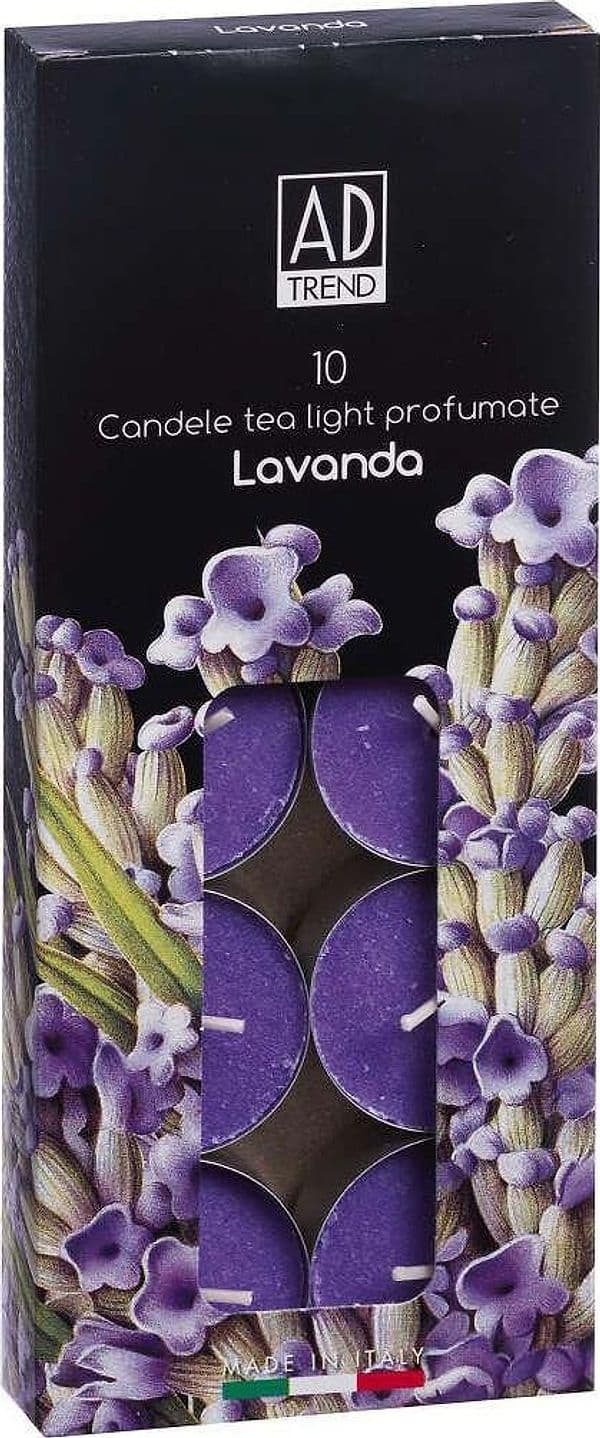 AD Trend Set 10 tea light Profumo Lavanda Casa e cucina/Decorazioni per interni/Candele e portacandele/Candele/Lumini Scontolo.net - Potenza, Commerciovirtuoso.it