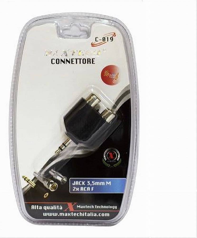 Adattatore Audio Stereo Jack 3.5 Mm Maschio A 2 Rca Femmina Audio Maxtech C-019 Elettronica e telefonia > Accessori Audio e Video > Cavi Audio e Video Trade Shop italia - Napoli, Commerciovirtuoso.it