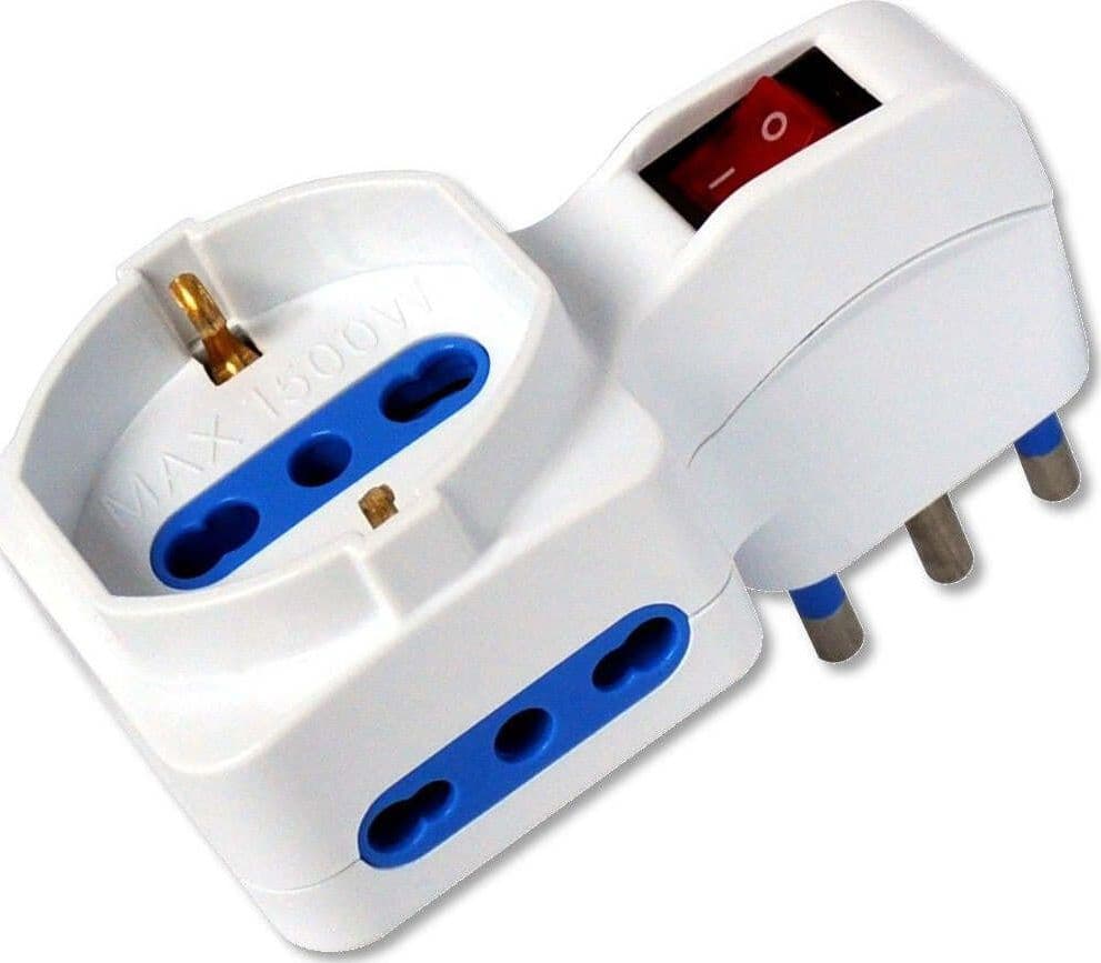 Adattatore-con-2-Prese-Bipasso-e-1-Bipasso/Schuko-con-Spina-16A-Techly