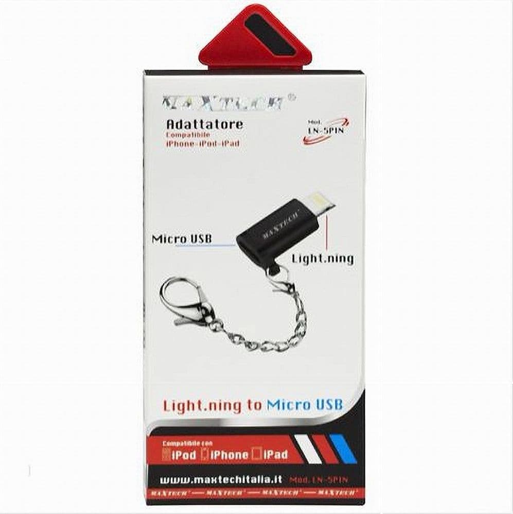 Adattatore Da Lightning A Micro Usb Compatibilita' Iphone Ipod Ipad Maxtech Ln-5pin Caricabatteria Trade Shop italia - Napoli, Commerciovirtuoso.it