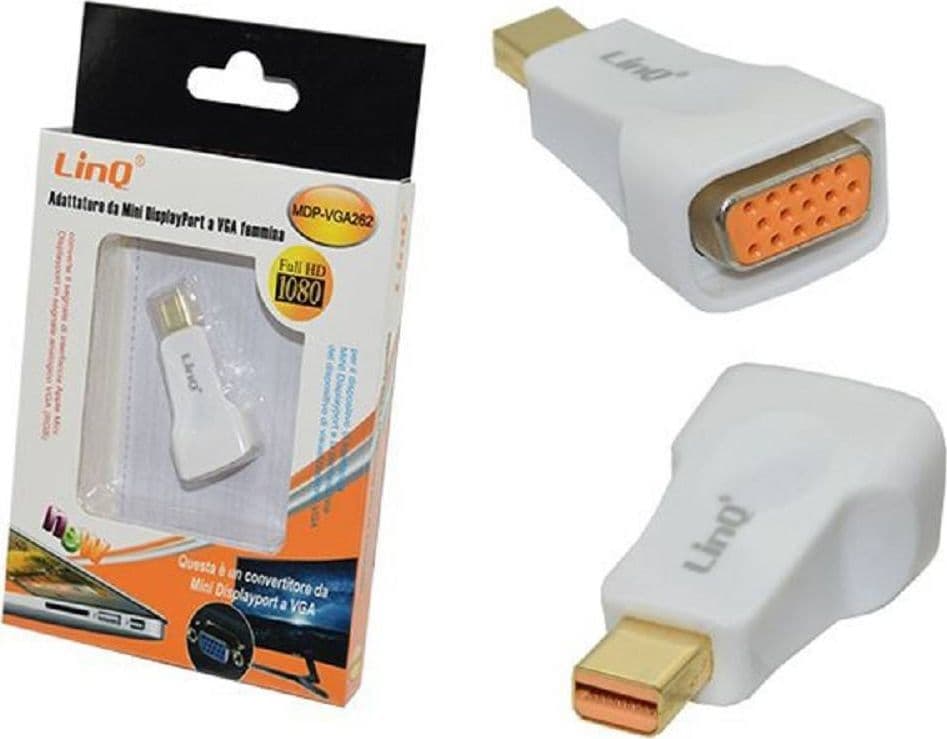 ADATTATORE DA MINI DISPLAYPORT MASCHIO A VGA FEMMINA CONVERTITORE 1080P MDP-VGA262