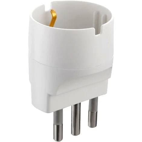 ADATTATORE SPINA PRESA ELETTRICA 16A 1 PRESA 2P + T/SCHUKO 10A RIDUTTORE CASA