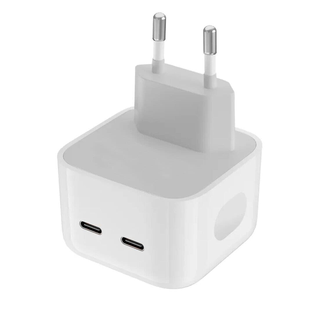 Adattatore-Smartphone-Doppia-Ricarica-Caricatore-35W-Alimentatore-Presa-USB-CtoC