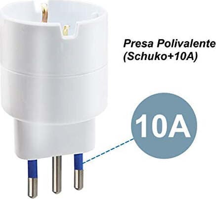 Adattatore-Spina-Elettrica-10A-2P+T-Con-1-Presa-Schuko-10A-250V-Bianco-Max-1500W-XSL1101-Extrastar