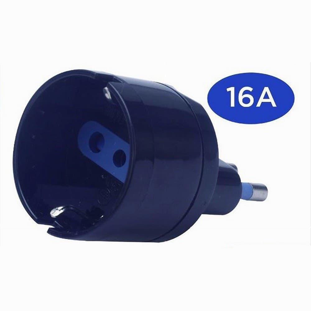 ADATTATORE SPINA ELETTRICA 2P+T 16A CON 1 PRESA ITA 10A/SCHUKO 16A 2P+T NERO 83036 in Adattatori da viaggio Trade Shop italia - Napoli, commercioVirtuoso.it