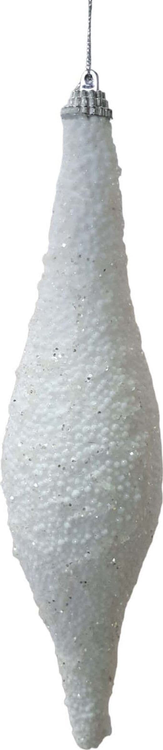 Addobbo-Albero-di-Natale-a-goccia-Bianco-con-Glitter-Ciao-Srl
