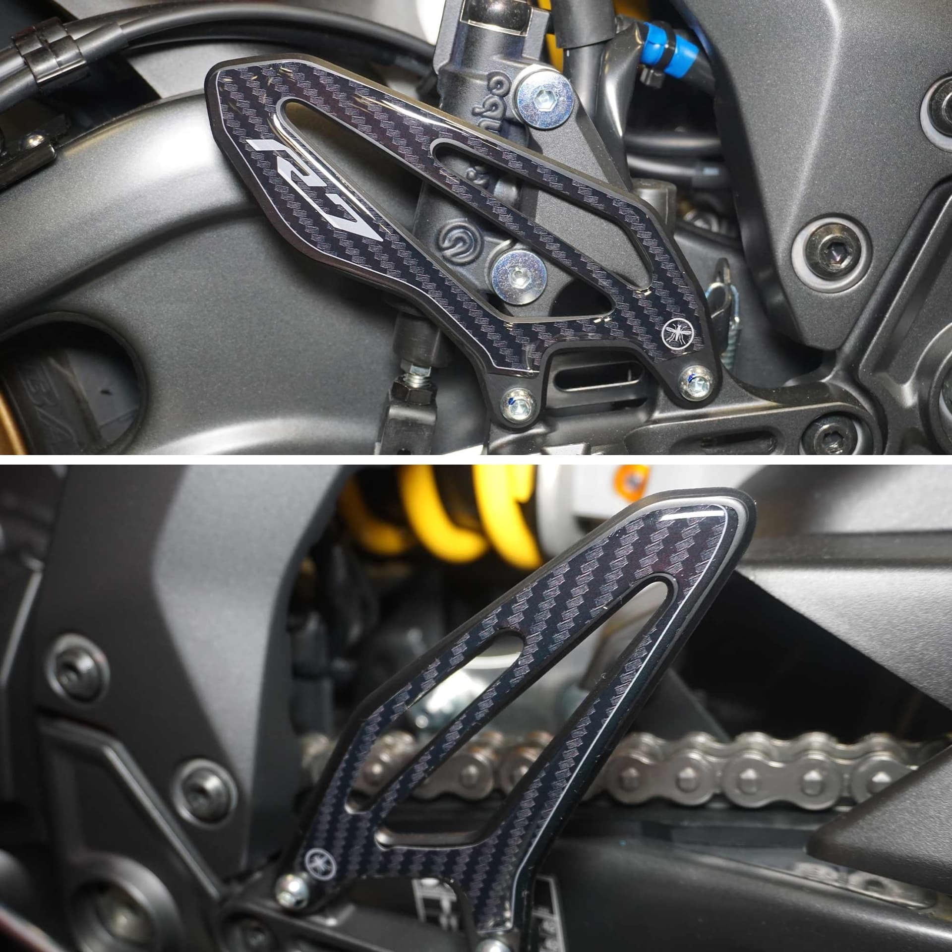 Adesivi-3D-Protezioni-pedane-moto-Battitacco-compatibili-con-Yamaha-R7-2021-2024