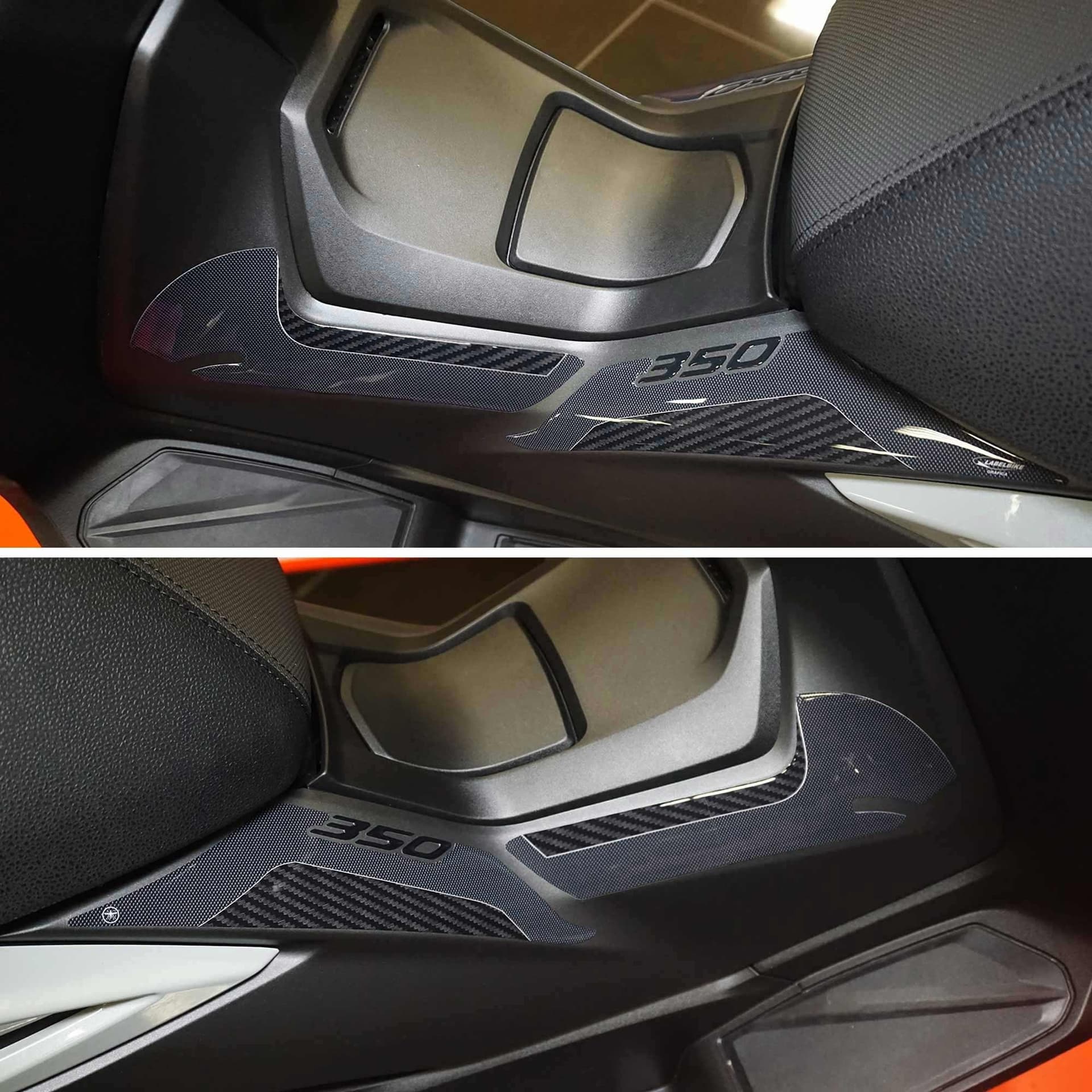 Adesivi-3D-zona-laterale-tunnel-centrale-compatibile-con-Honda-Forza-350-2022-23