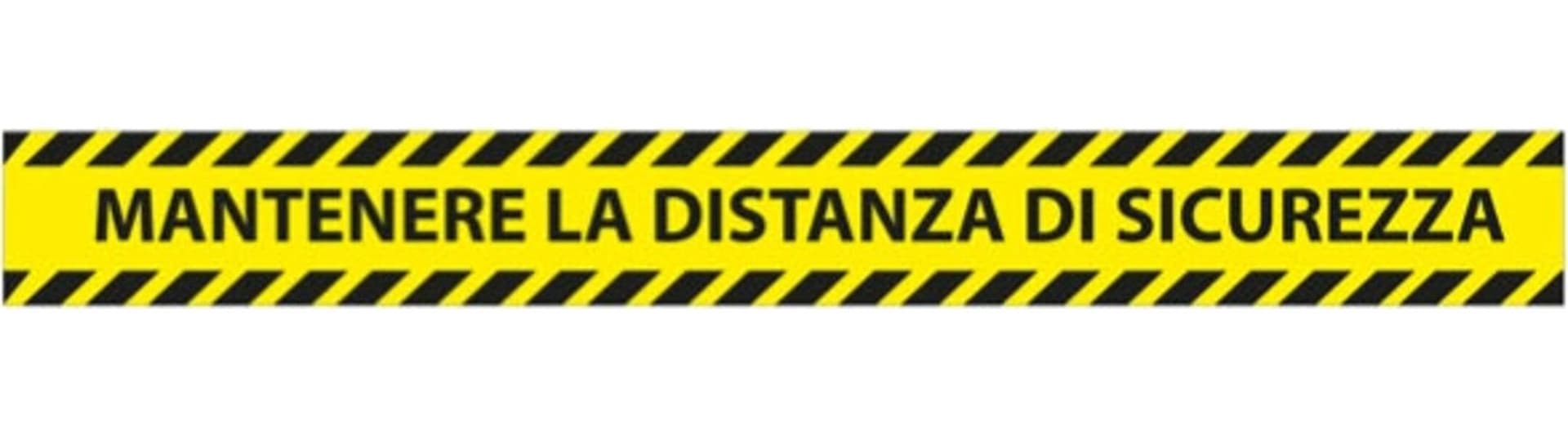 Adesivi da terra - 90 x 10 cm - ''Mantenere la distanza di sicurezza'' - Studio T - conf. 5 pezzi Fai da te/Sicurezza e protezione/Attrezzature per sicurezza sul lavoro/Segnaletica antinfortunistica Eurocartuccia - Pavullo, Commerciovirtuoso.it
