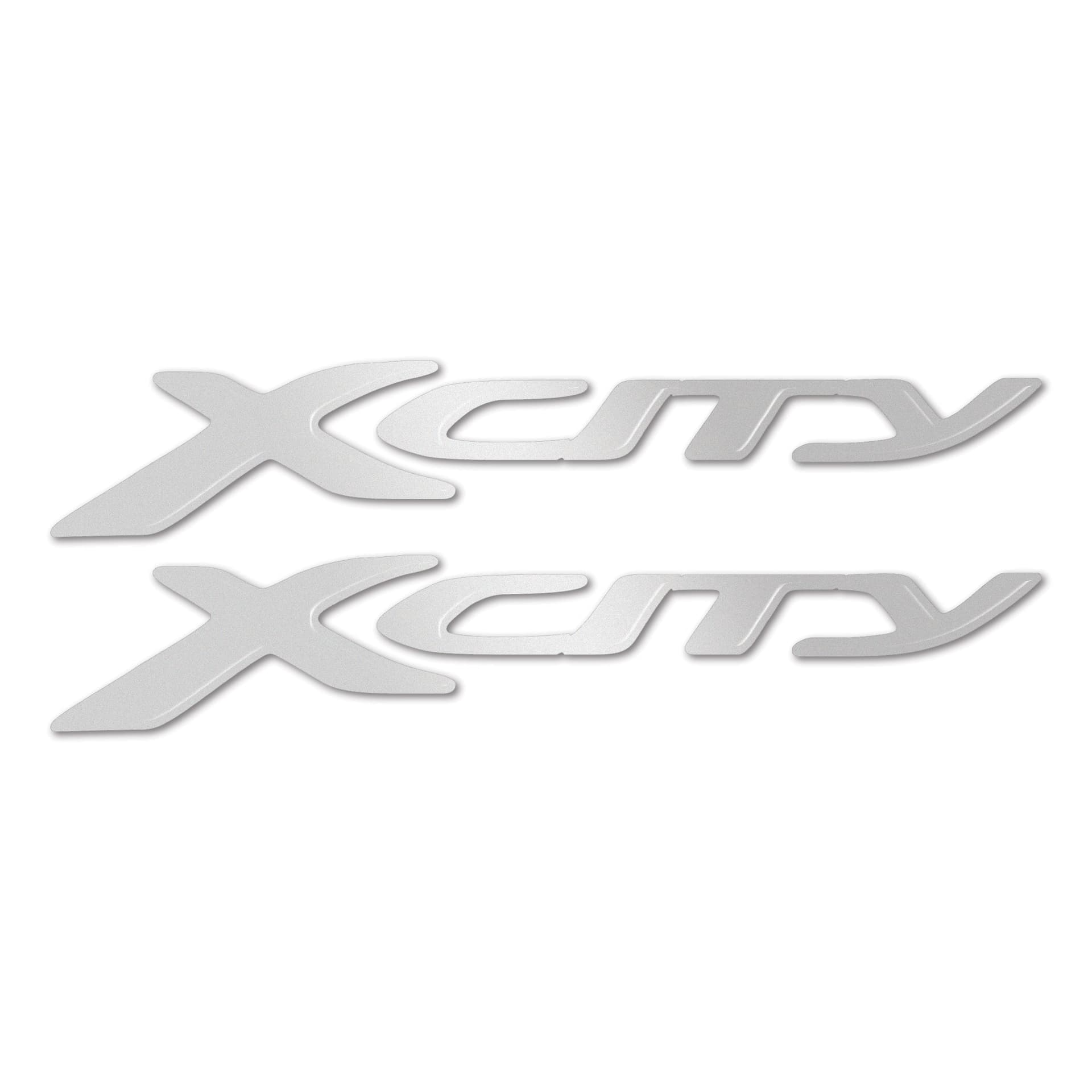 ADESIVI/STICKERS-3D-SCRITTA-SCOOTER-XCITY-compatibile-YAMAHA-X-CITY-250-ARGENTO