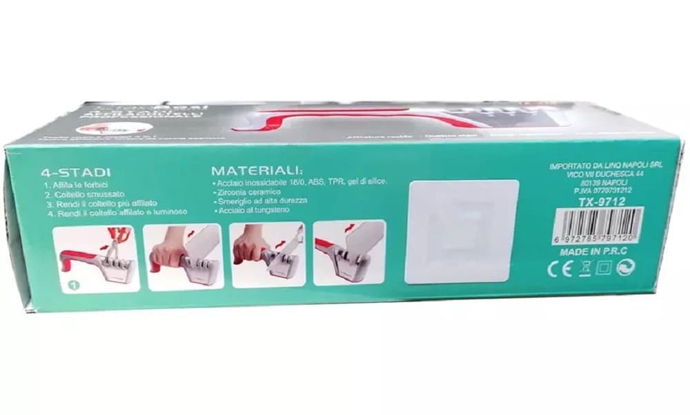 Affila Coltelli Manuale Affilatore Professionale 4 In 1 Affilacoltelli Tx-9712 Casa e cucina/Utensili da cucina/Affilacoltelli/Affilacoltelli elettrici Trade Shop italia - Napoli, Commerciovirtuoso.it