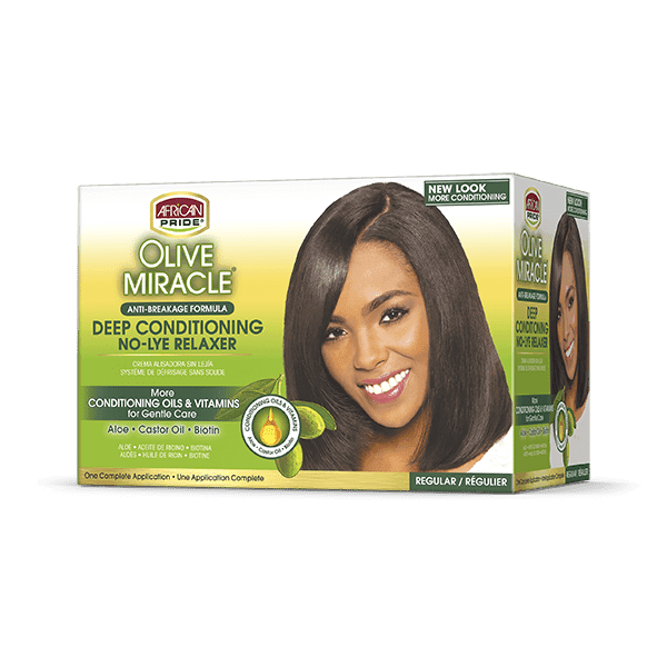 AFRICAN PRIDE OLIVE RELAXER KIT REGULAR RILASSANTS PER CAPELLI in Trattamenti liscianti Agbon - Martinsicuro, commercioVirtuoso.it
