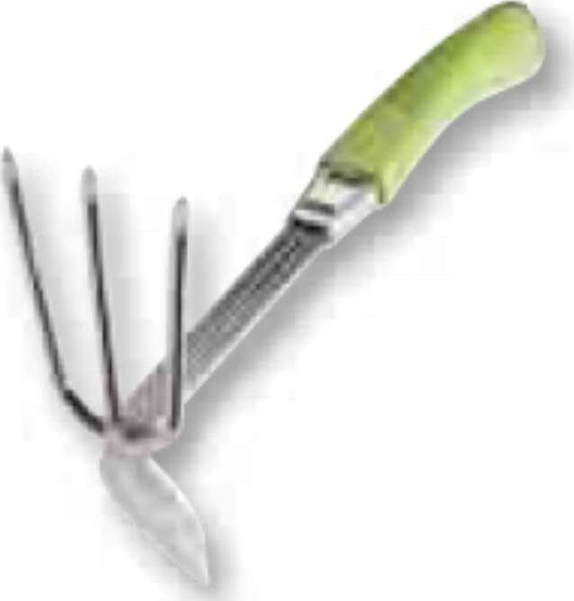AGEF---ZAPPETTINO-A-CUORE-CON-3-DENTI-IN-ACCIAIO-CROMATO---MANICO-IN-COPOLIMERO---COLORE-VERDE