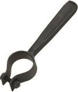 AGEF--POGGIA-PIEDE-PER-VANGA-AD-ANELLO-5X19,5X3CM---IN-METALLO-VERNICIATO-NERO