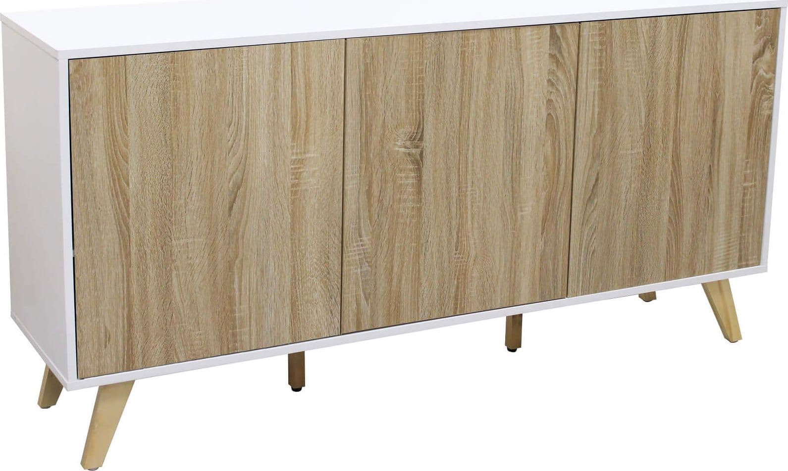 ALA - madia moderna con tre ante 150x39,5x75 h Bianco