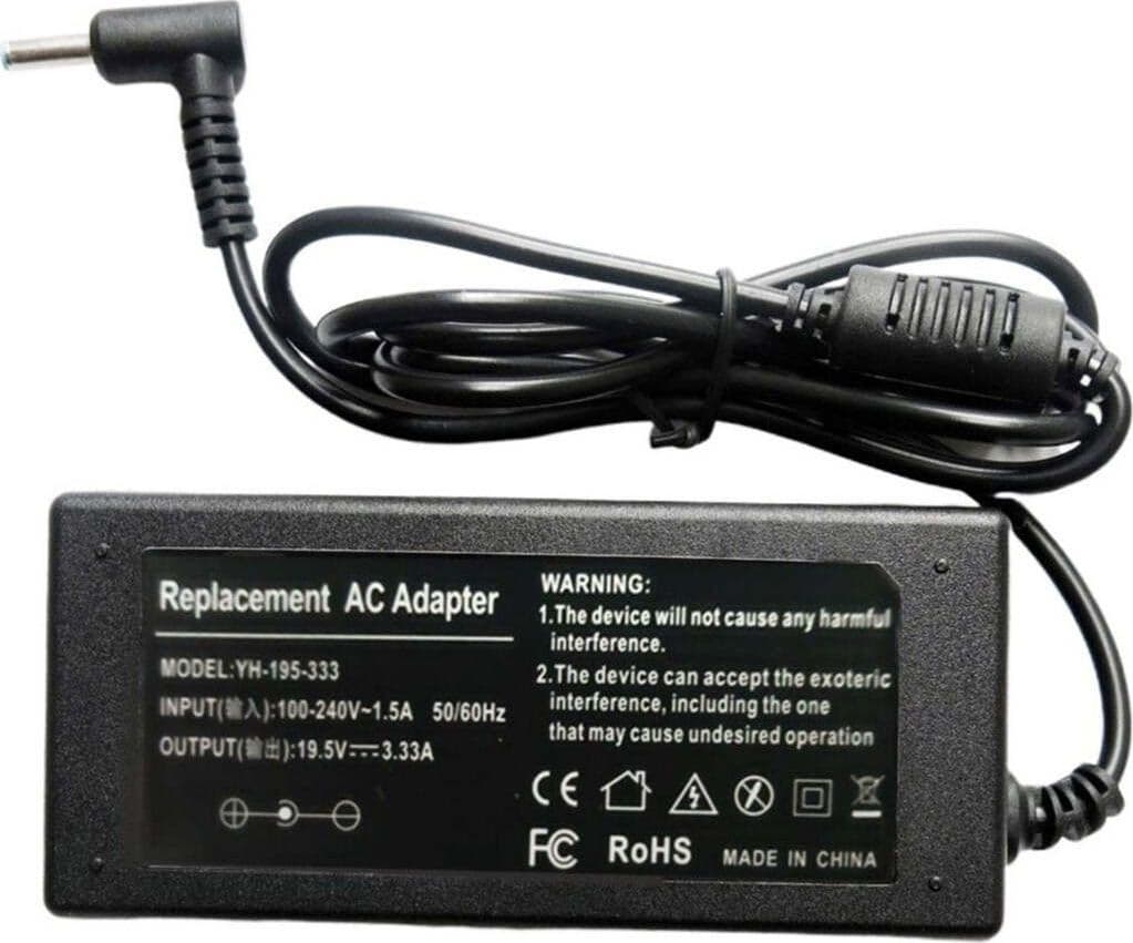 Alimentatore Compatibile HP 65W 19.5V 3.33A Spinotto Blu 4.5 x 3.0 Nuovo in 85cento.it - Potenza, commercioVirtuoso.it