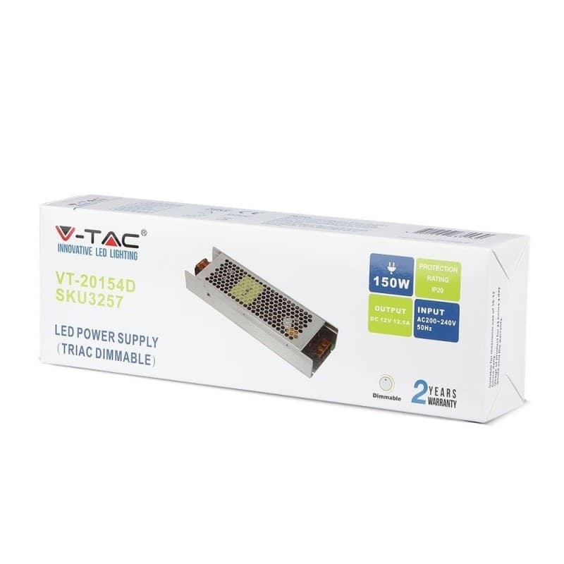 Alimentatore LED Power Supply - 150W Dimmable 12V 12.5A IP20 Fai da te/Materiale elettrico/Trasformatori Zencoccostore - Formia, Commerciovirtuoso.it