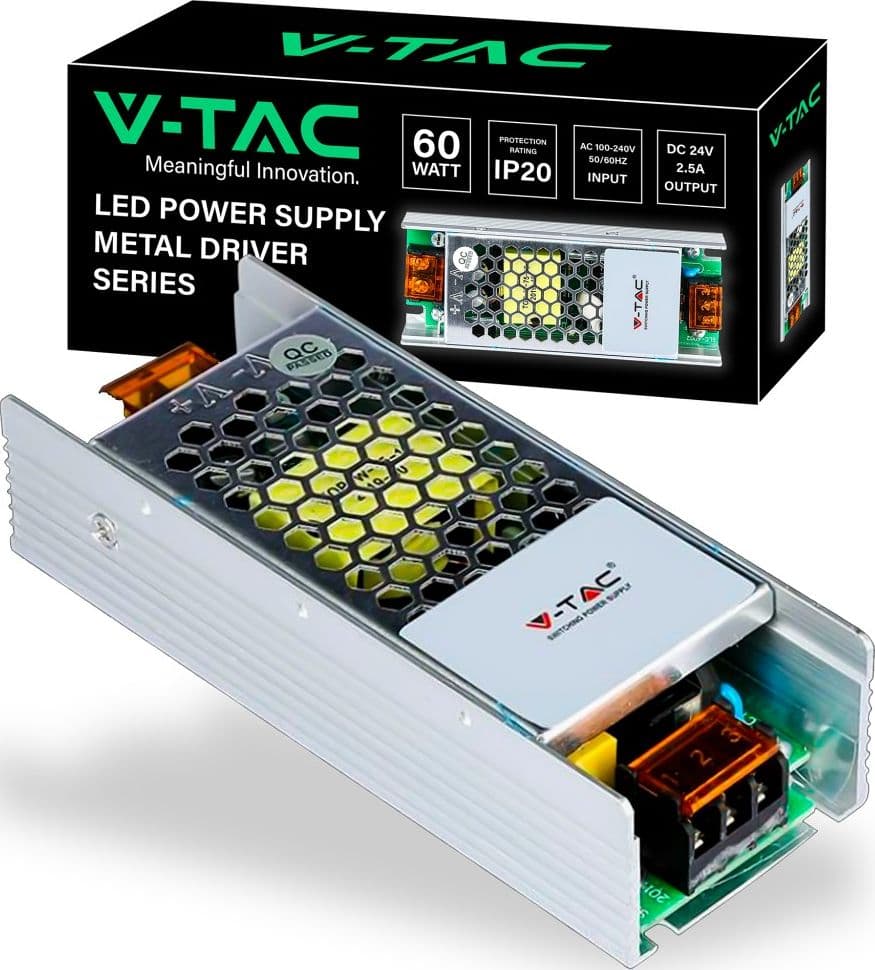 Alimentatore SLIM Power Supply - 60W 24V 2.5A IP20 Fai da te/Materiale elettrico/Trasformatori Zencoccostore - Formia, Commerciovirtuoso.it