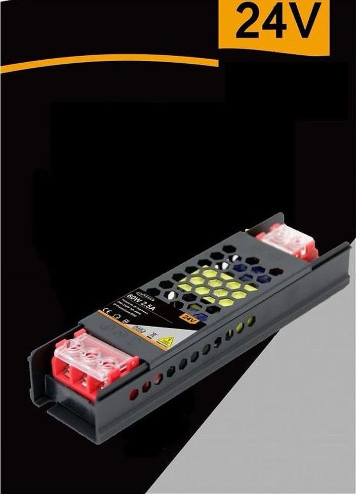 ALIMENTATORE SLIM STABILIZZATO 24V 60 W SWITCH TRASFORMATORE 2.5 MHA FHYLA60W24V in Trasformatori Trade Shop italia - Napoli, commercioVirtuoso.it