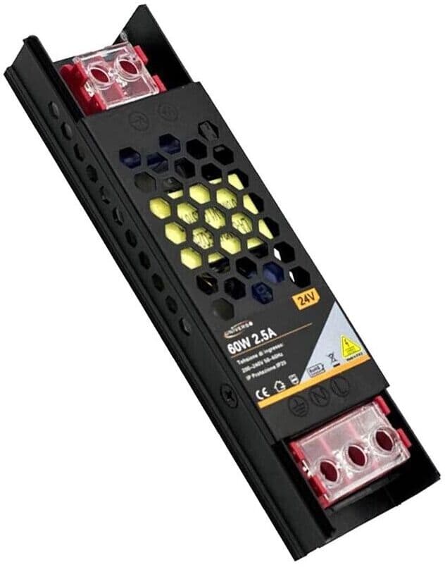 Alimentatore Slim Stabilizzato 24v 60 W Trasformatore 2.5 Mha Per Telecamera Led Universo in Trasformatori GloriaShopOnline - San Prisco, commercioVirtuoso.it