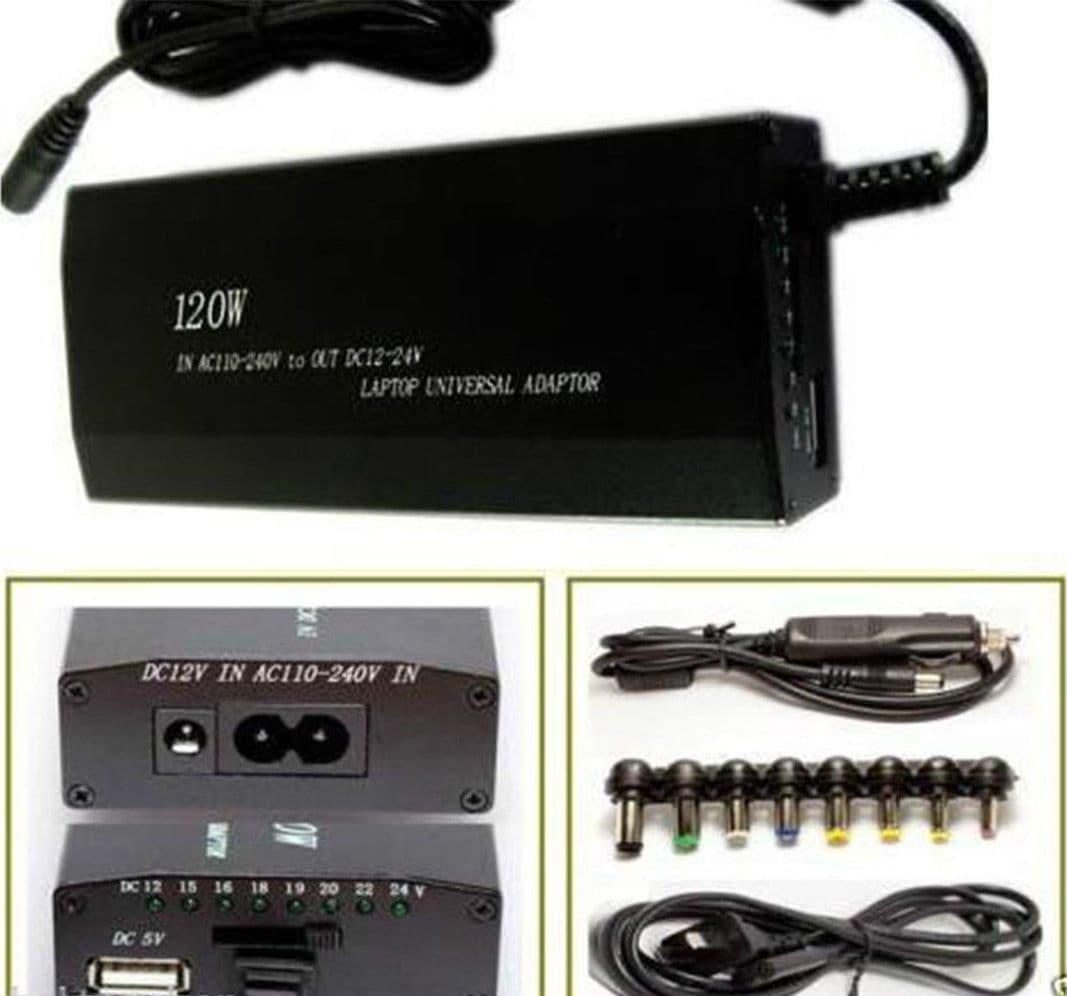 ALIMENTATORE UNIVERSALE 120W NOTEBOOK PC CASA AUTO USB UNIVERSALE 9 ADATTATORI Elettronica/Informatica/Accessori/Accessori per PC portatili/Caricabatterie e docking station/Caricatori e alimentatori Trade Shop italia - Napoli, Commerciovirtuoso.it