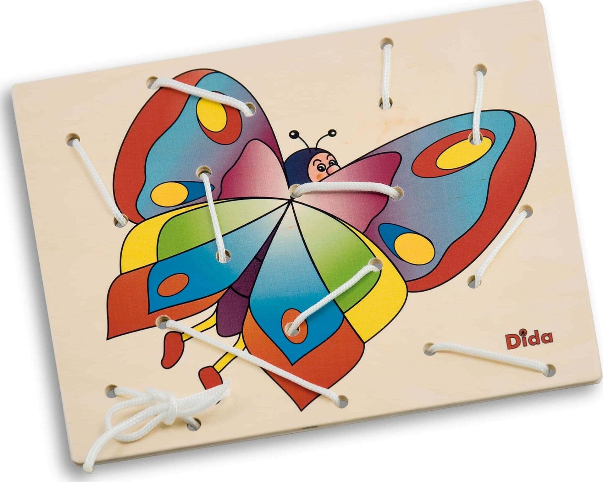 Allacciatura Farfalla Gioco in Legno per Bambini Metodo Montessori Dida in Puzzle di legno Dida - Ragusa, commercioVirtuoso.it