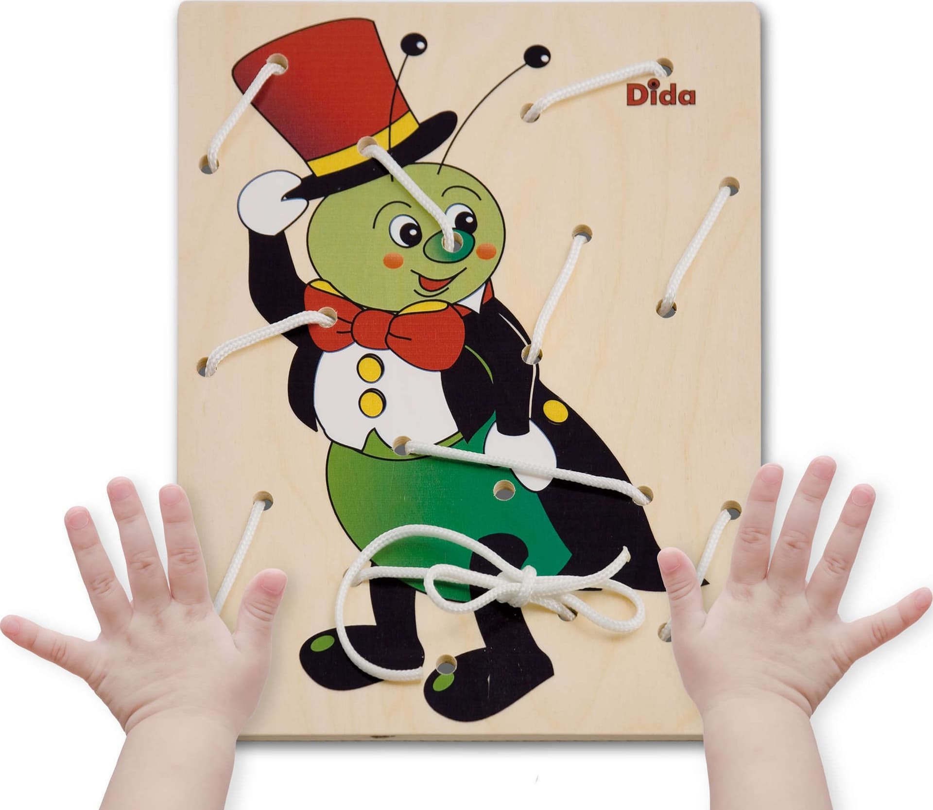 Allacciatura Grillo Gioco in Legno per Bambini Metodo Montessori Dida in Puzzle di legno Dida - Ragusa, commercioVirtuoso.it