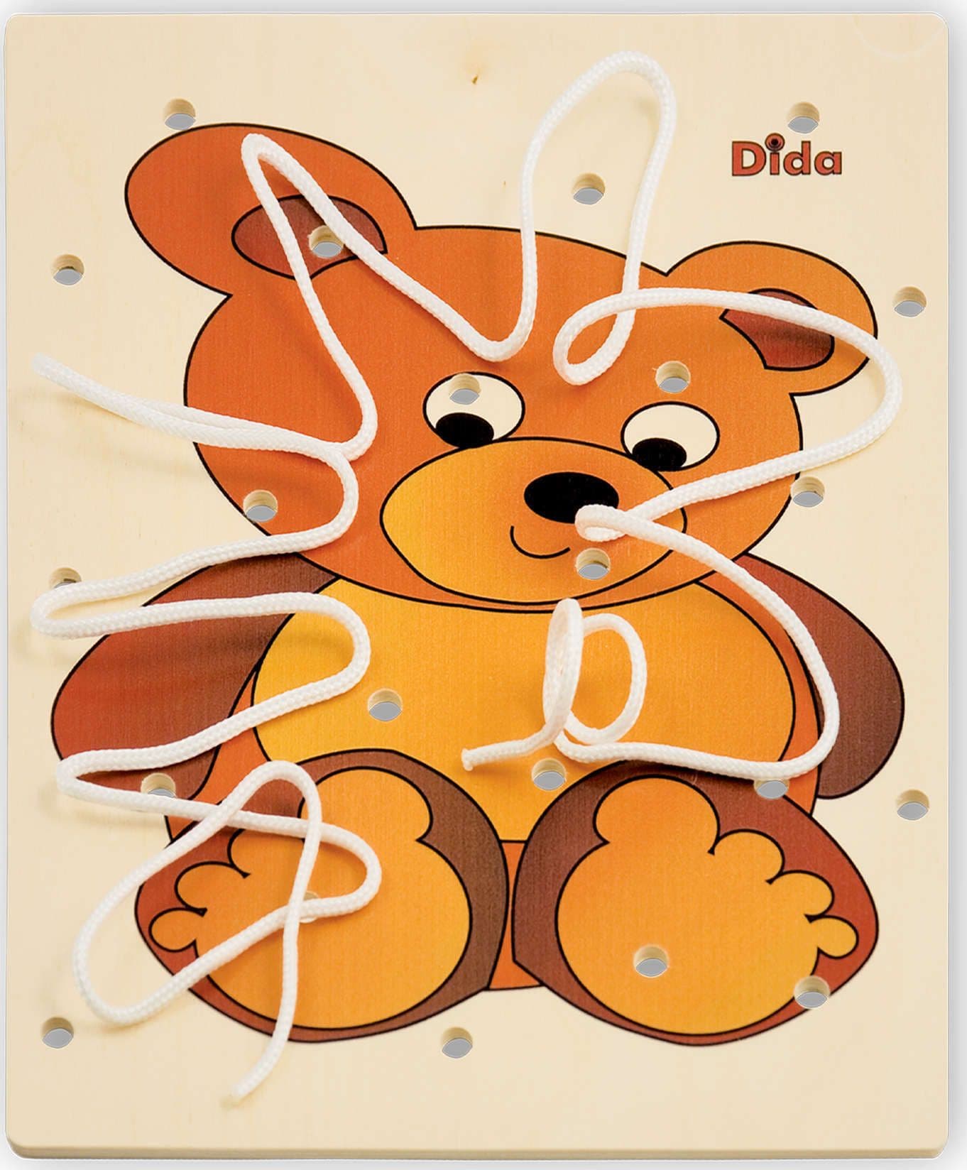 Allacciatura Orso Gioco in Legno per Bambini Metodo Montessori Dida in Puzzle di legno Dida - Ragusa, commercioVirtuoso.it