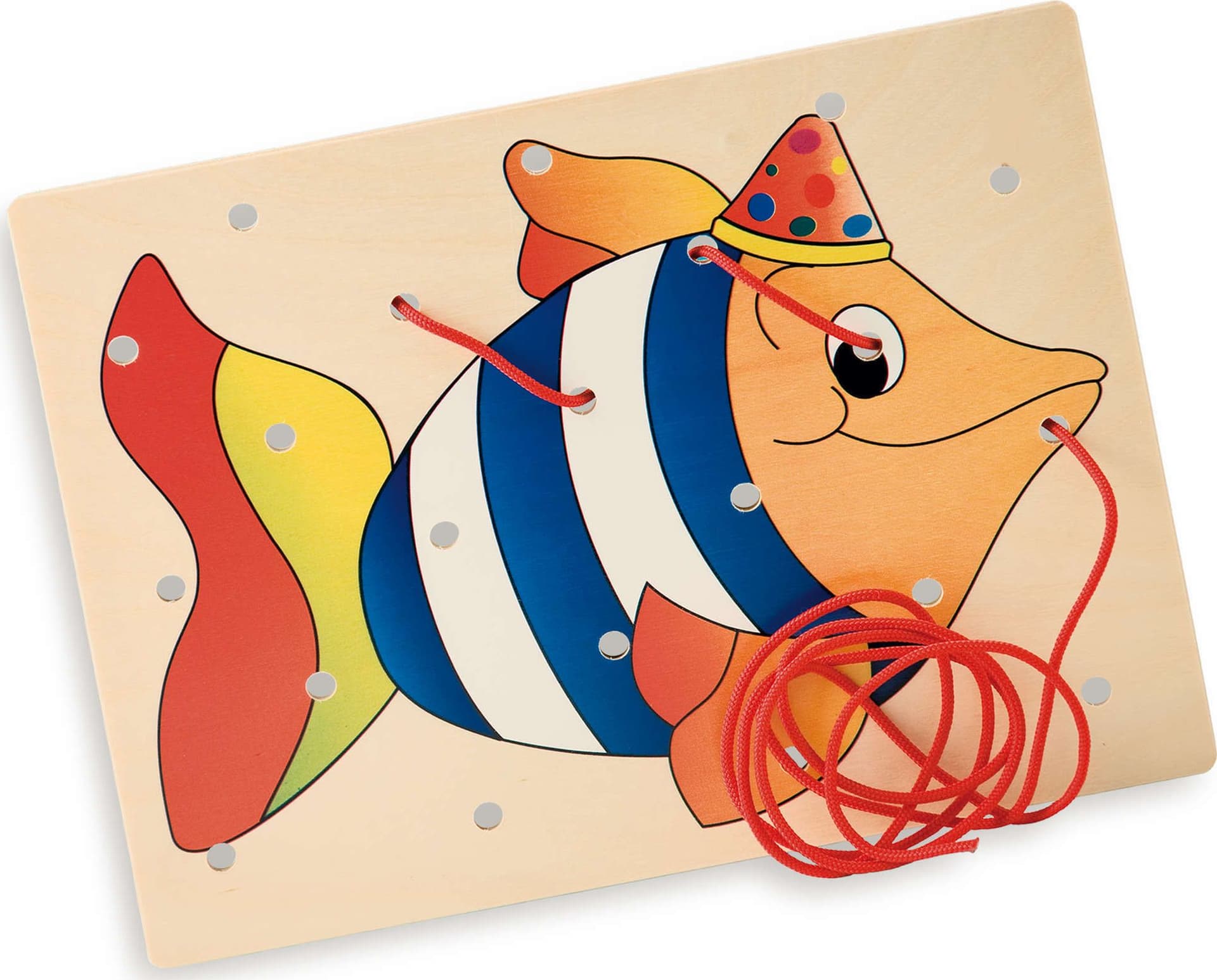 Allacciatura Pesce Gioco in Legno per Bambini Metodo Montessori Dida in Puzzle di legno Dida - Ragusa, commercioVirtuoso.it