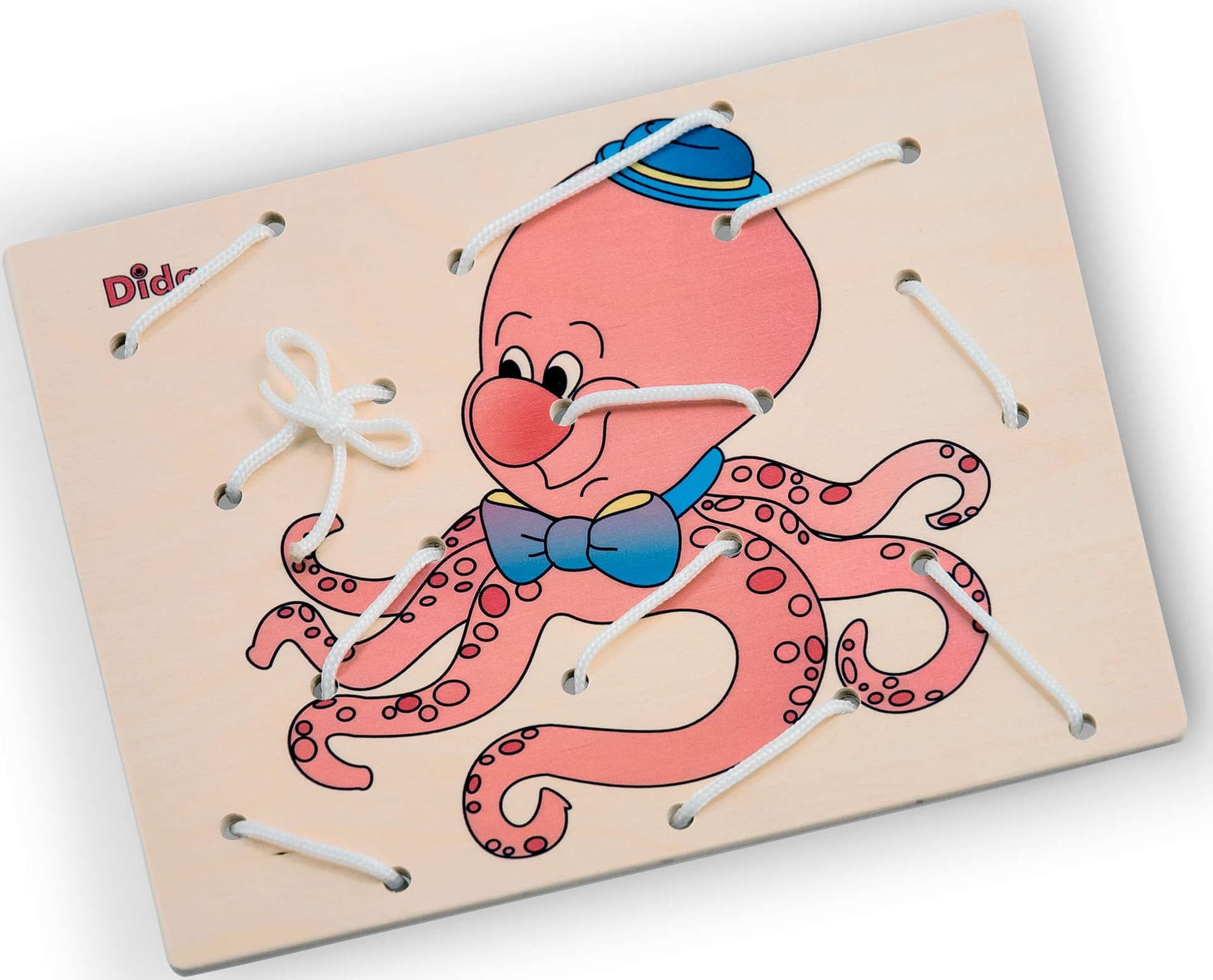Allacciatura Polpo Gioco in Legno per Bambini Metodo Montessori Dida in Puzzle di legno Dida - Ragusa, commercioVirtuoso.it