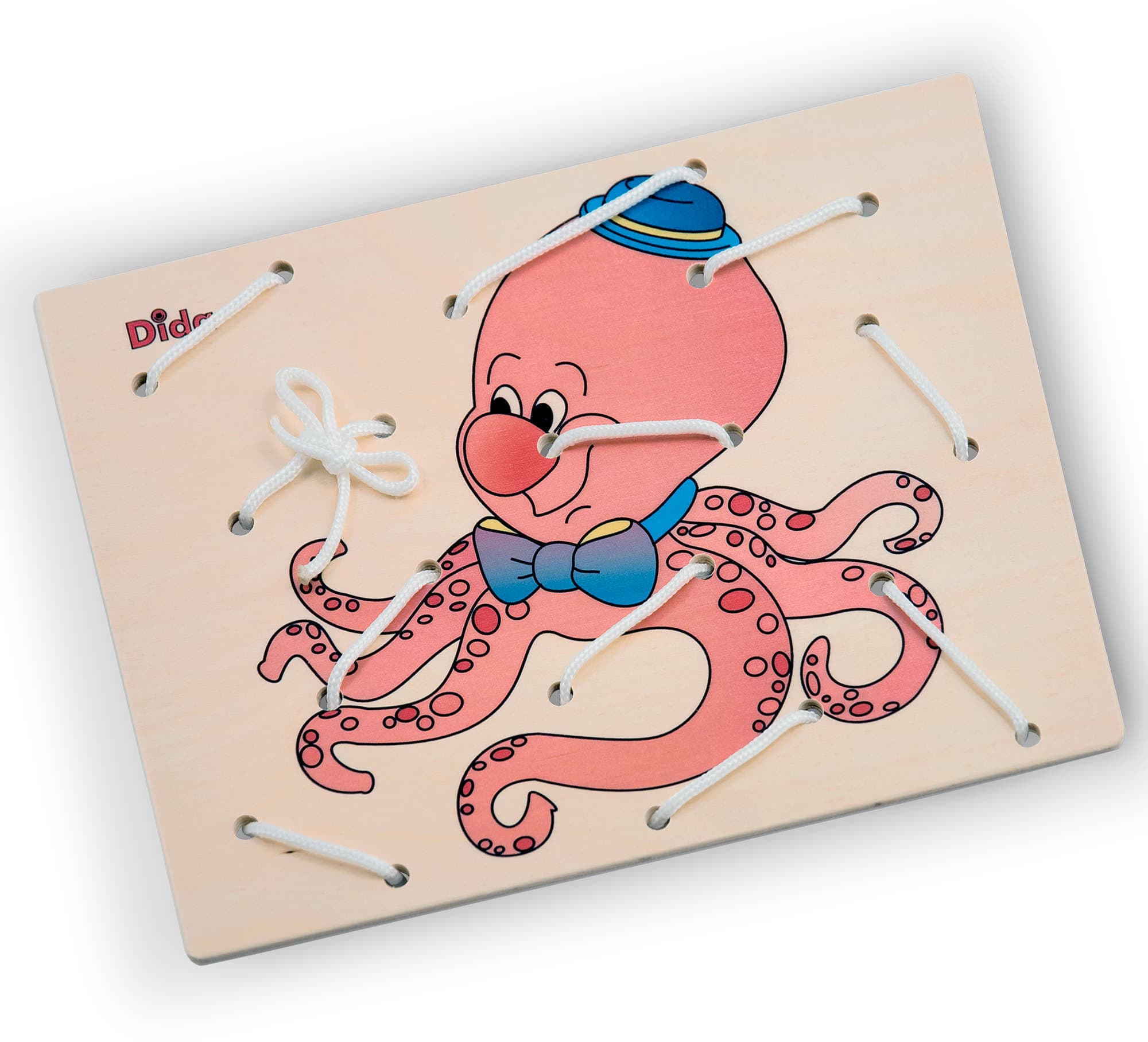 Allacciatura Polpo Gioco in Legno per Bambini Metodo Montessori Dida in Puzzle di legno Dida - Ragusa, commercioVirtuoso.it