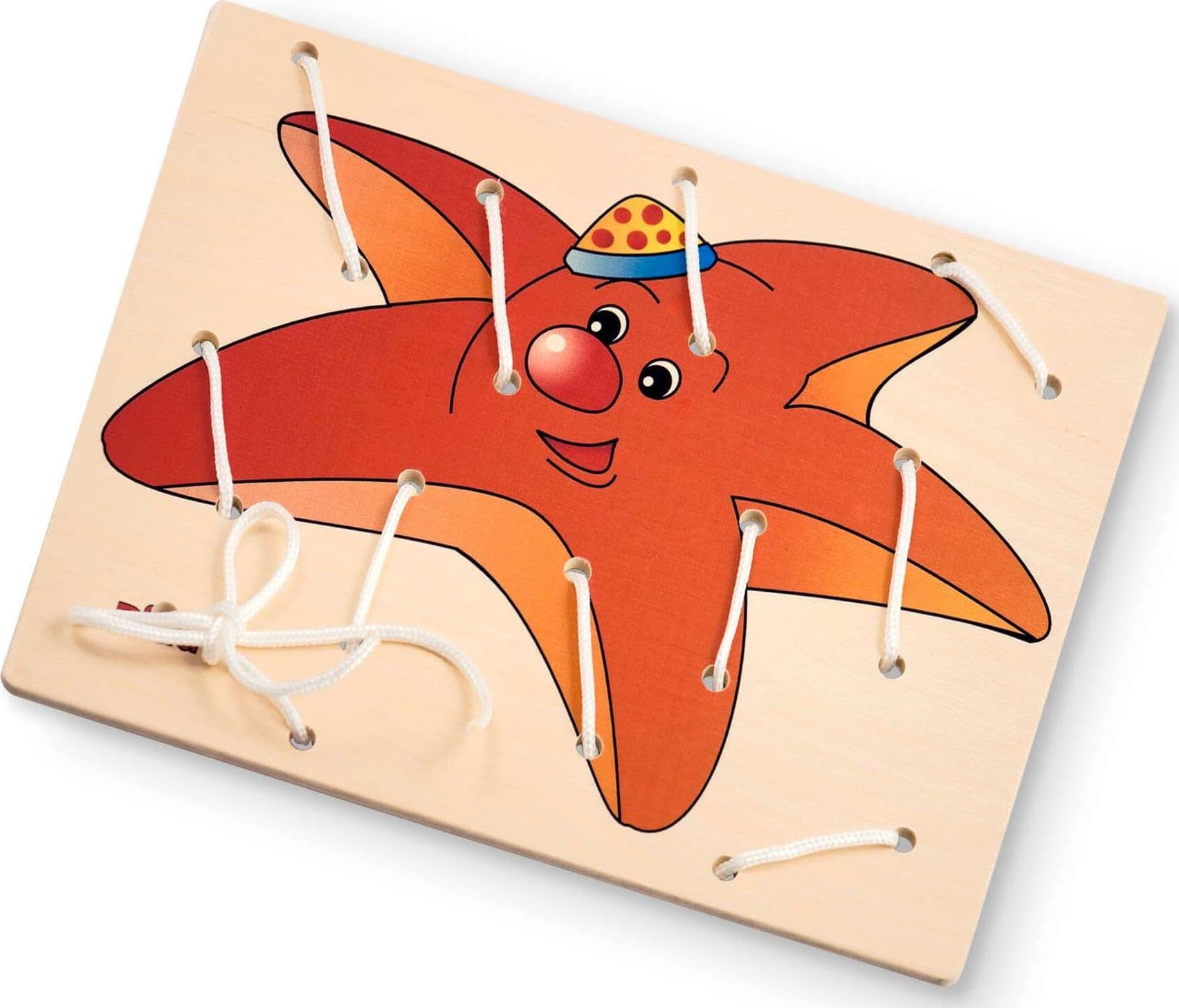 Allacciatura Stella Gioco in Legno per Bambini Metodo Montessori Dida in Puzzle di legno Dida - Ragusa, commercioVirtuoso.it