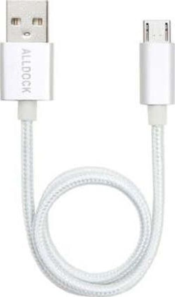 AllDock Cavo Micro-USB intrecciato Silver 350 mm Elettronica/Informatica/Accessori/Cavi e accessori/Cavi/Cavi USB Scontolo.net - Potenza, Commerciovirtuoso.it