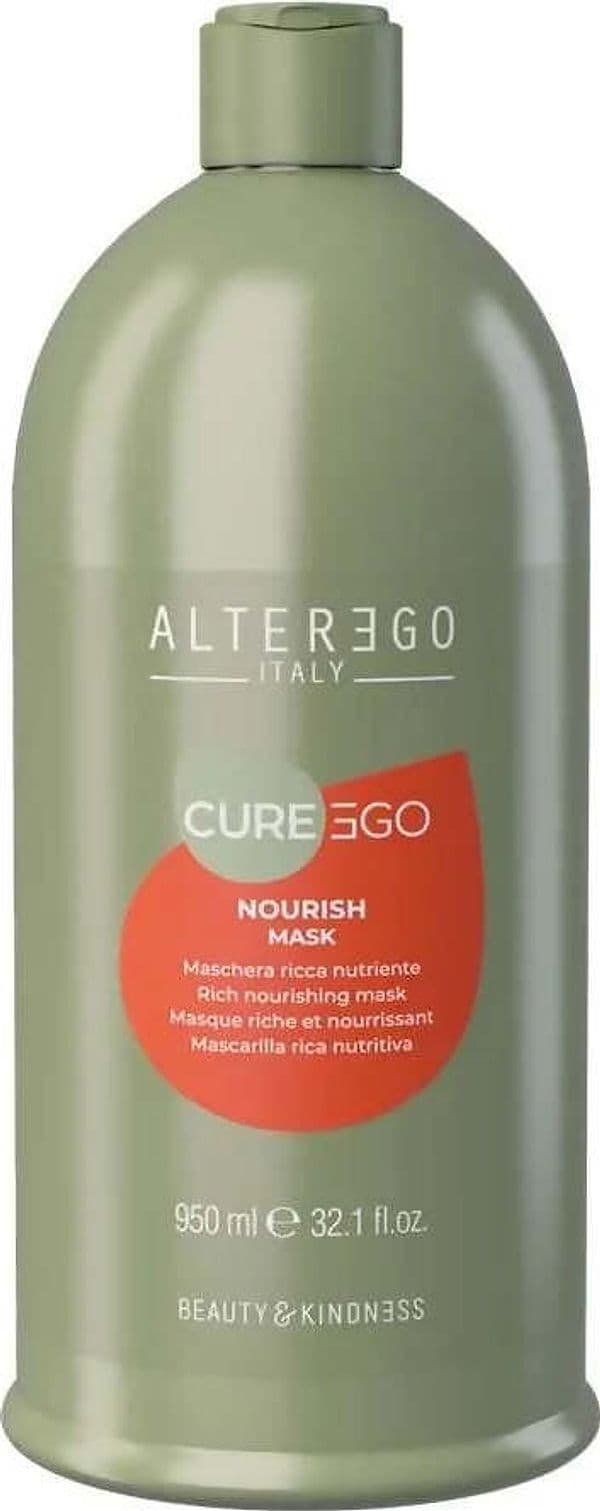 Alterego-Curego-Nourish-Mask-950-Ml-Trattamento-Condizionante-Intensivo-Per-Capelli-Danneggiati-,-Sfibrati-E-Privi-Di-Corpo.