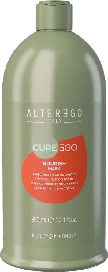 Alterego-Curego-Nourish-Mask-950-Ml-Trattamento-Condizionante-Intensivo-Per-Capelli-Danneggiati-,-Sfibrati-E-Privi-Di-Corpo.