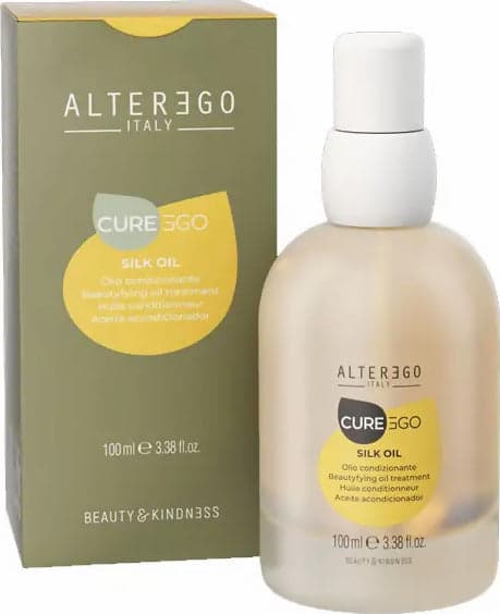 Alterego curego silk blend oil 100 ml, olio anti crespo senza risciacquo con una preziosa miscela di olio di argan.