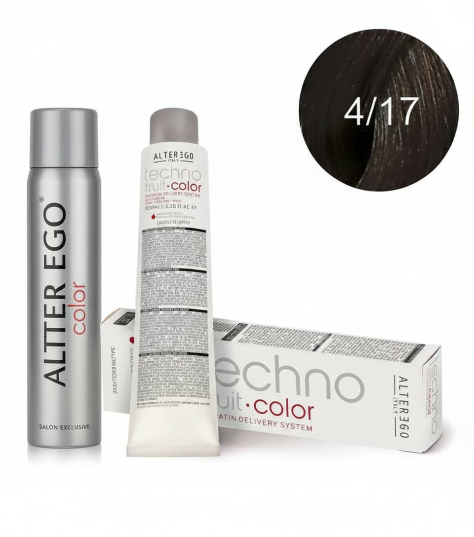 Alterego Techno Fruit Color 100 Ml, Serie Cenere Marrone Con Keratin Delivery System Colore Permanente Per Capelli