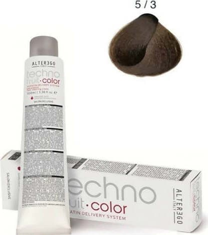 Alterego Techno Fruit Color 100 Ml, Serie Dorato Con Keratin Delivery System Colore Permanente per Capelli