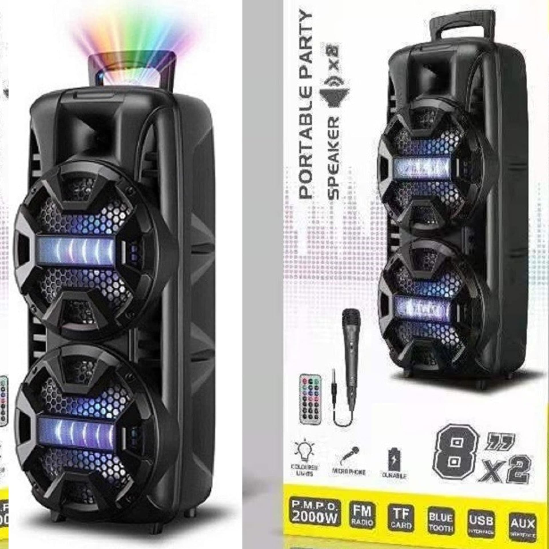 Altoparlante Bt5.0 Portatile Sistema Karaoke Microfono Cablato Party 2000w Q-t53 Elettronica/Home Audio e Hi-Fi/Altoparlanti/Sistemi di altoparlanti Trade Shop italia - Napoli, Commerciovirtuoso.it
